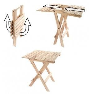 Premium Foldable Wooden Side Table – Portable Folding End Table for Balcony, Garden, Camping & Living Room